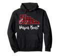 Papa Bear Pajama Red Buffalo Plaid Hoodie - Minimalist Print Men Women - T-Shirt, Sweatshirt, Hoodie