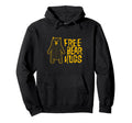 Free Bear Hugs Rugged Doodle Bear Hoodie - Aesthetic Graphic for Adults - T-Shirt, Sweatshirt, Hoodie