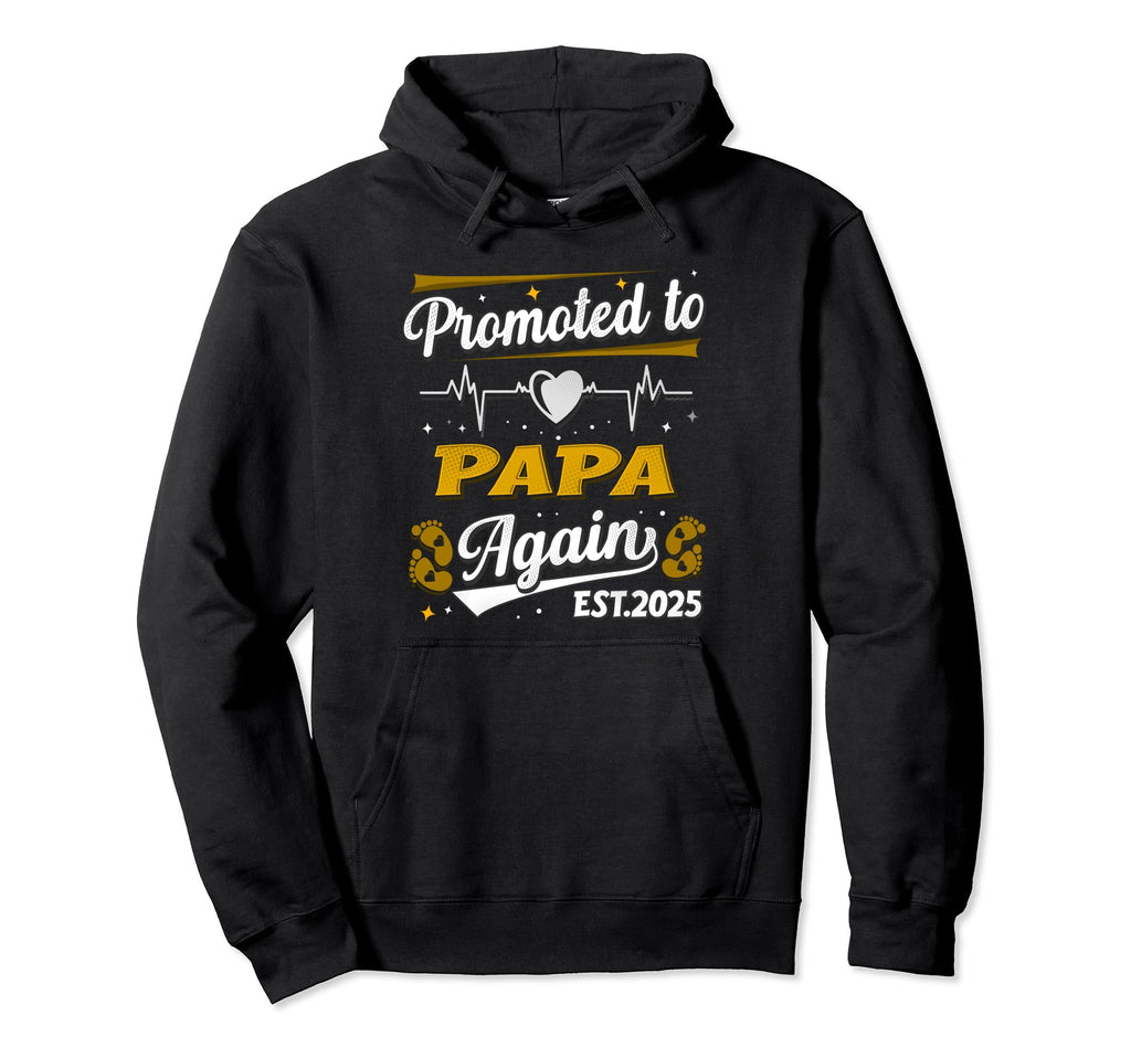 Promote To Papa Bear Dad Est 2025 Family Hoodie - Custom Art Print Unisex - T-Shirt, Sweatshirt, Hoodie