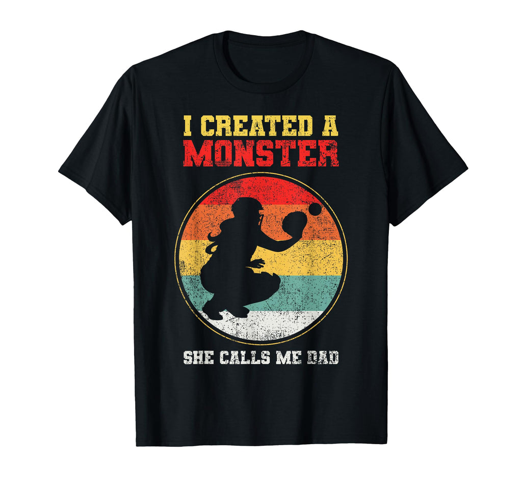Catcher Softball Dad Fathers Day T-Shirt - Streetwear Style Men Women - T-Shirt, Sweatshirt, Hoodie