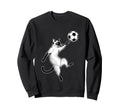 Soccer Siamese Cat Playing Ball Funny Sweatshirt - Trendy Graphic Unisex - T-Shirt, Sweatshirt, Hoodie