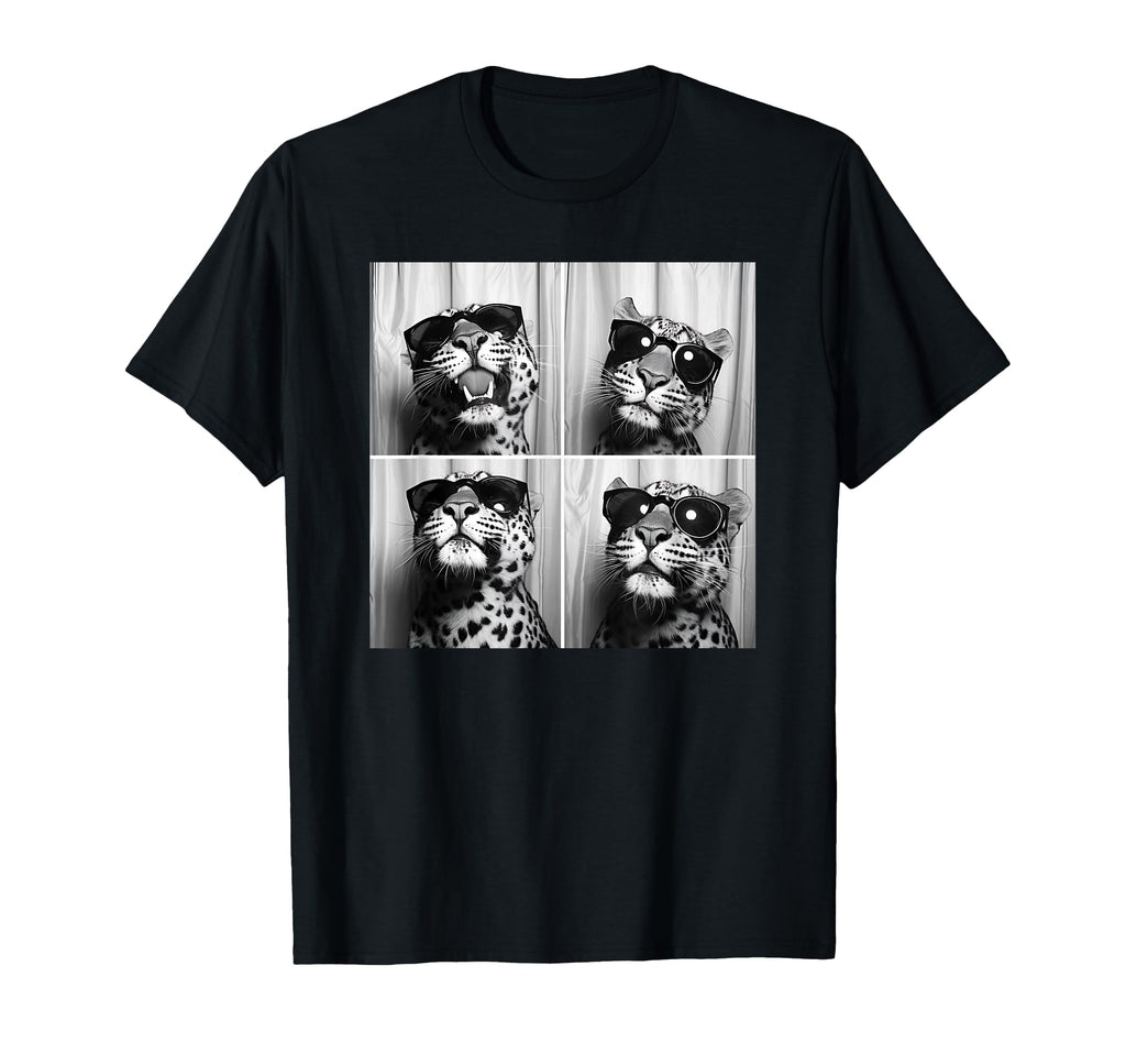 Leopard Face Wearing Sunglasses Funny T-Shirt - Graphic Print Unisex - T-Shirt, Sweatshirt, Hoodie