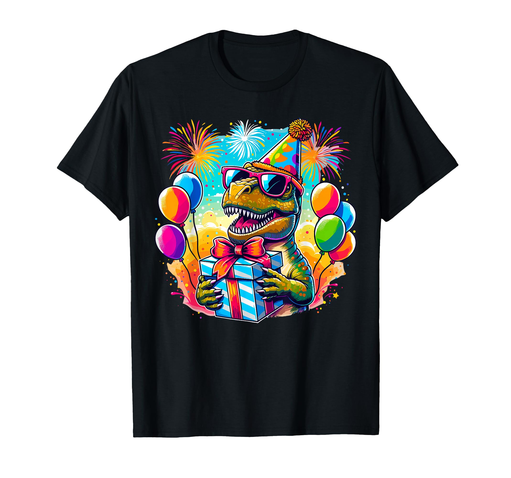 Dinosaur Birthday T Rex Party T-Shirt - Custom Art Print Unisex - T-Shirt, Sweatshirt, Hoodie