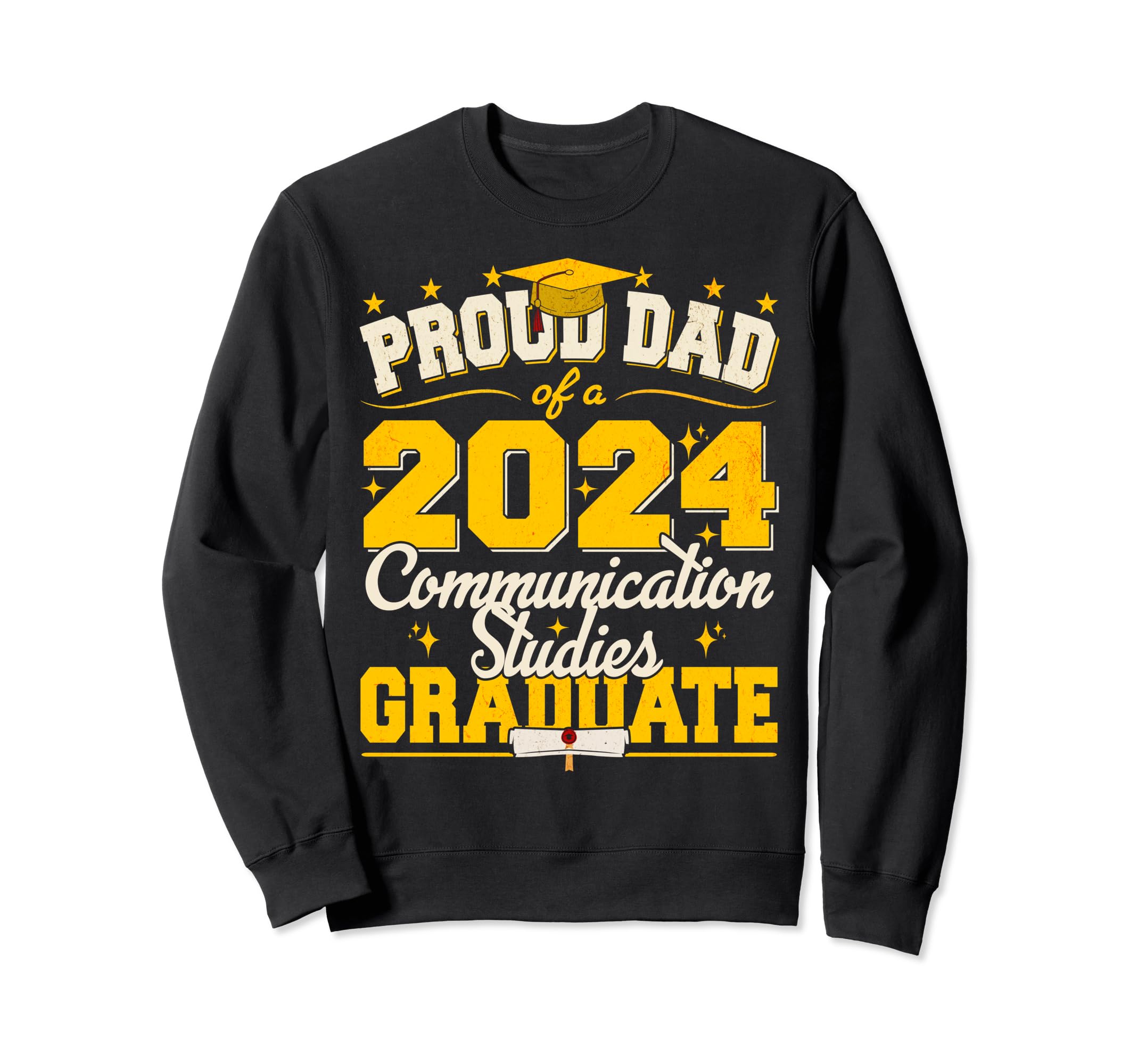 Proud Dad 2024 Communication Sweatshirt - Aesthetic Graphic for Adults - T-Shirt, Sweatshirt, Hoodie