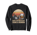 Easily Distracted Cigar Funny Sweatshirt - Trendy Graphic for Adults - T-Shirt, Sweatshirt, Hoodie