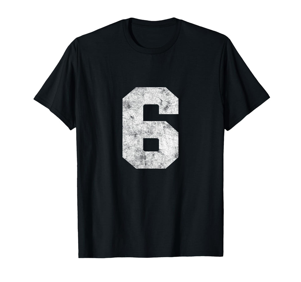 Lucky Number 6 Birthday Sports Player Team T-Shirt - Trendy Graphic Unisex - T-Shirt, Sweatshirt, Hoodie
