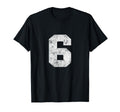 Lucky Number 6 Birthday Sports Player Team T-Shirt - Trendy Graphic Unisex - T-Shirt, Sweatshirt, Hoodie