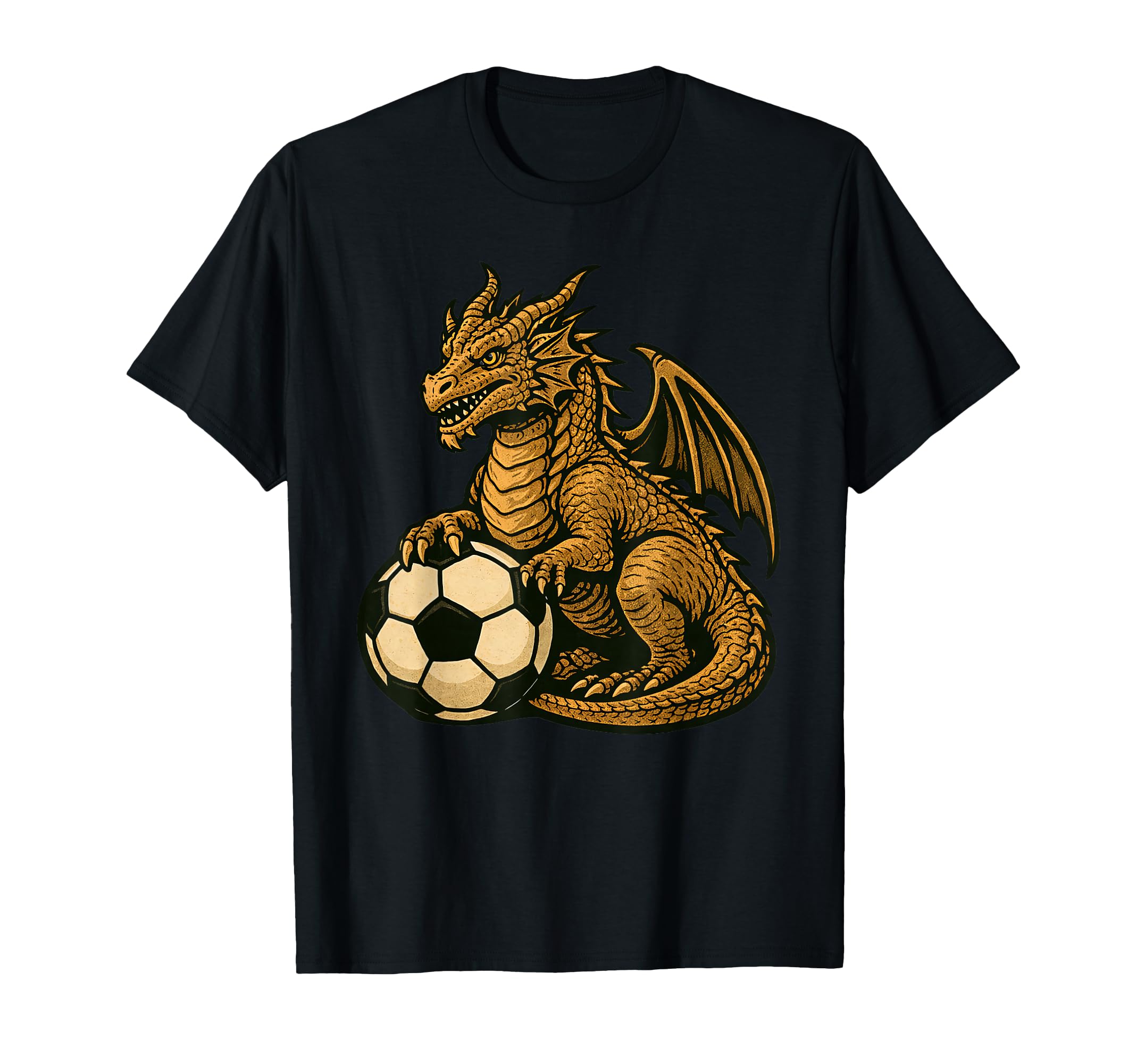 Funny Dragon Soccer Ball T-Shirt - Fun Novelty Design for Adults - T-Shirt, Sweatshirt, Hoodie