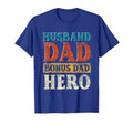 Mens Husband Dad Bonus Dad Hero Fathers T-Shirt - Custom Art Print Unisex - T-Shirt, Sweatshirt, Hoodie