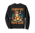 Campfire Papa Bear Family Camping Sweatshirt - Custom Art Print Men Women - T-Shirt, Sweatshirt, Hoodie