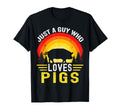 Just Guy Who Loves Pigs Pigs Lovers T-Shirt - Minimalist Print Men Women - T-Shirt, Sweatshirt, Hoodie