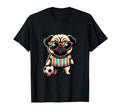 Pug Dog Soccer Champion Fan Ball T-Shirt - Custom Art Print Men Women - T-Shirt, Sweatshirt, Hoodie