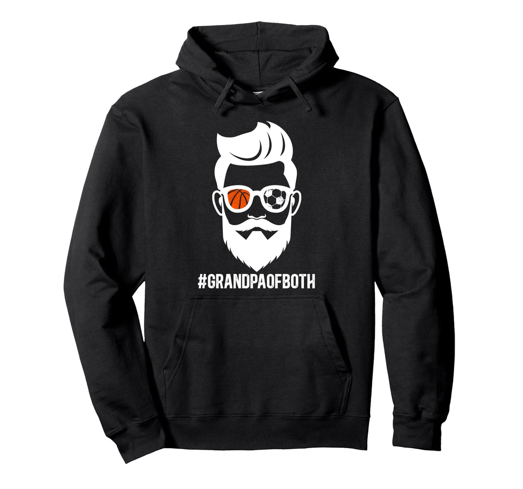 Grandpa Both Soccer Basketball Grandpa Hoodie - Aesthetic Graphic Unisex - T-Shirt, Sweatshirt, Hoodie