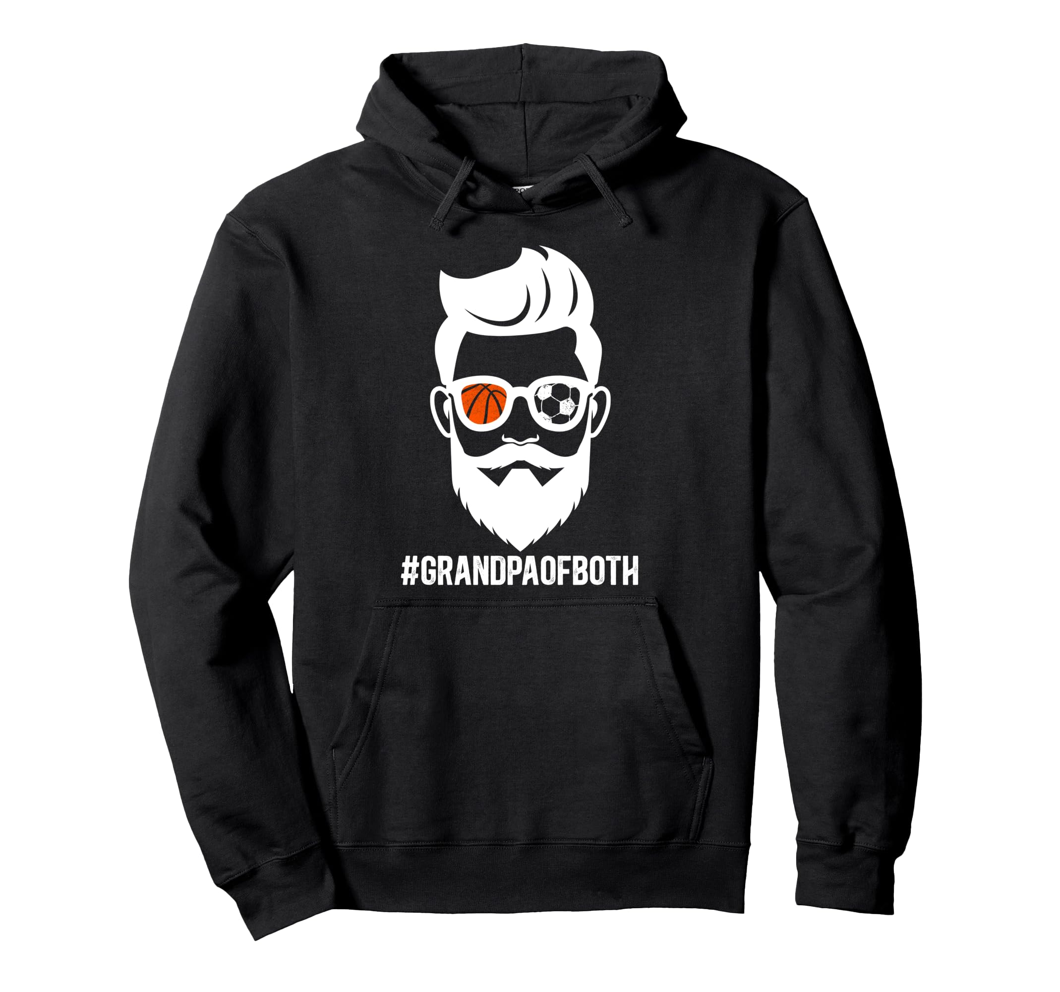 Grandpa Both Soccer Basketball Grandpa Hoodie - Aesthetic Graphic Unisex - T-Shirt, Sweatshirt, Hoodie