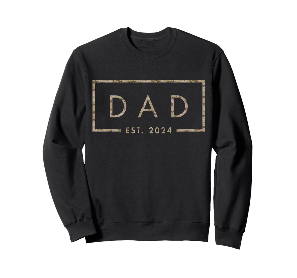 Camo Dad Est 2024 Fathers Day New Sweatshirt - Streetwear Style for Adults - T-Shirt, Sweatshirt, Hoodie
