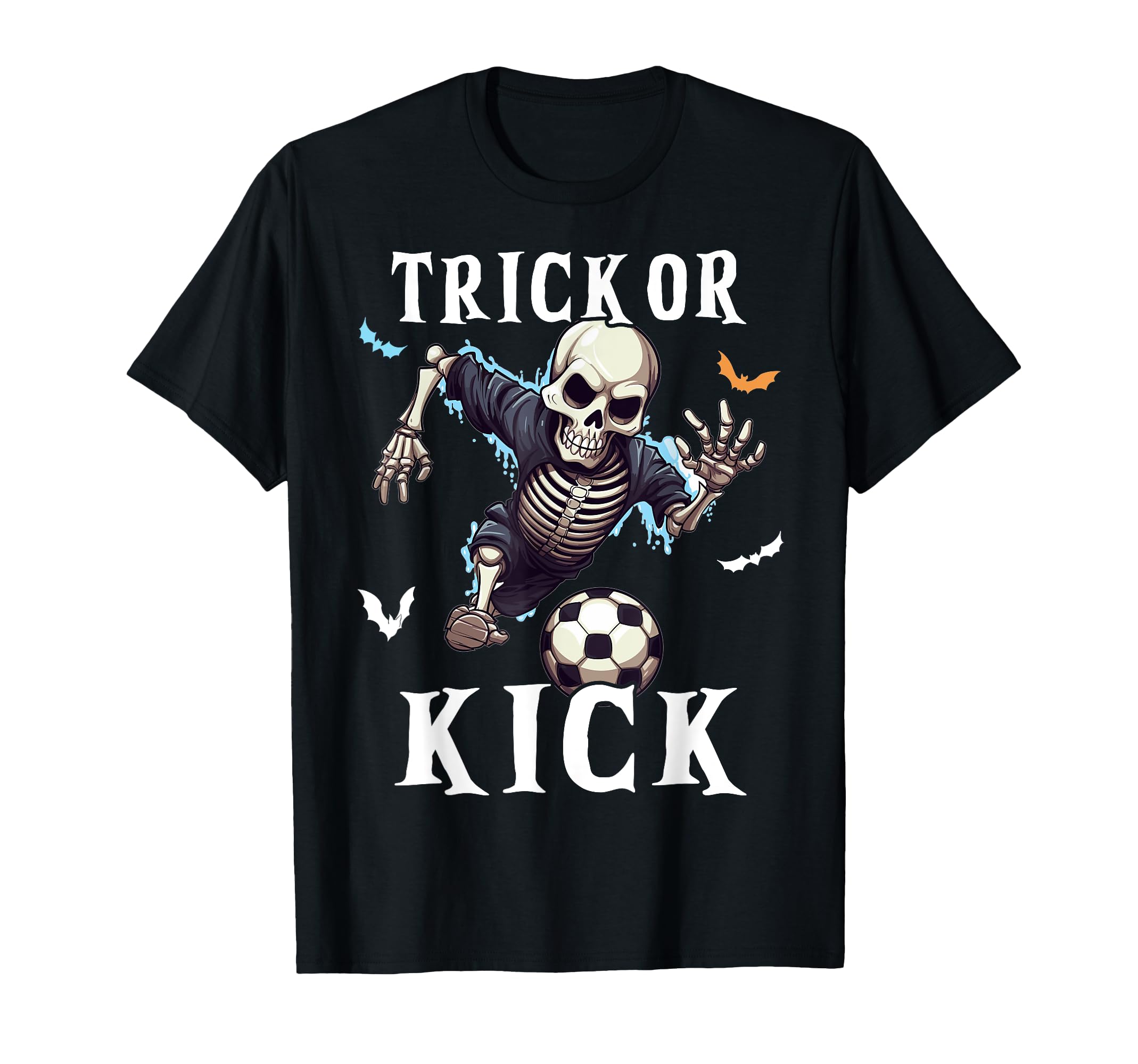 Soccer Skeleton Halloween Soccer Player T-Shirt - Graphic Print for Adults - T-Shirt, Sweatshirt, Hoodie