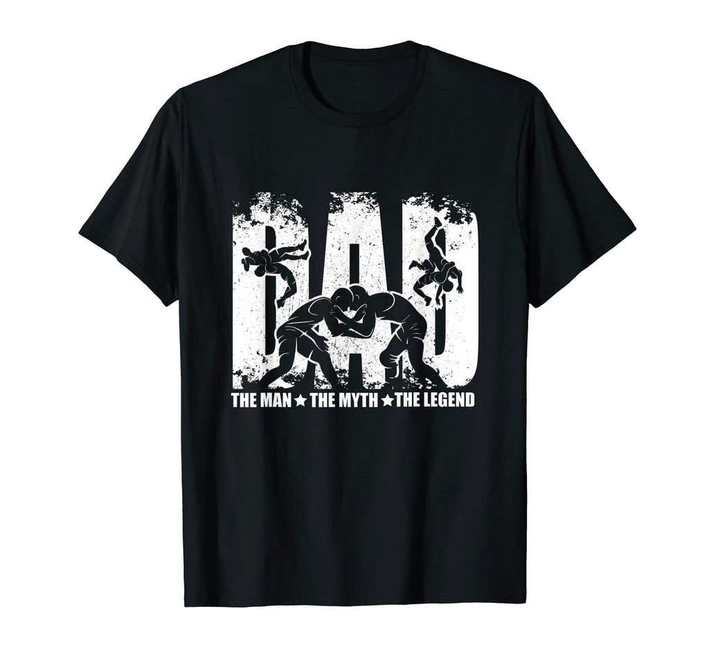 Wrestling Dad Myth Legend T-Shirt - Trendy Graphic Unisex - T-Shirt, Sweatshirt, Hoodie