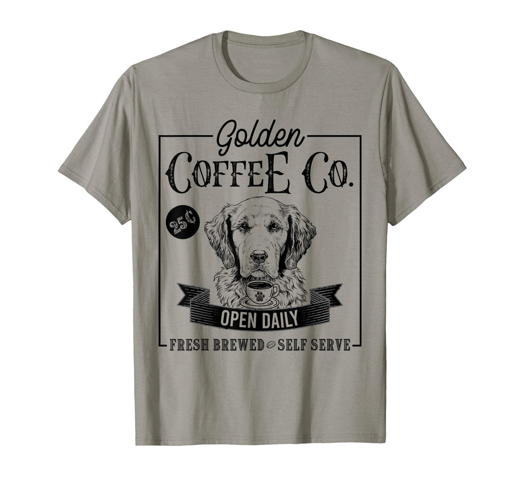 Golden Retriever Coffee Funny Dog Mom T-Shirt - Custom Art Print Unisex - T-Shirt, Sweatshirt, Hoodie