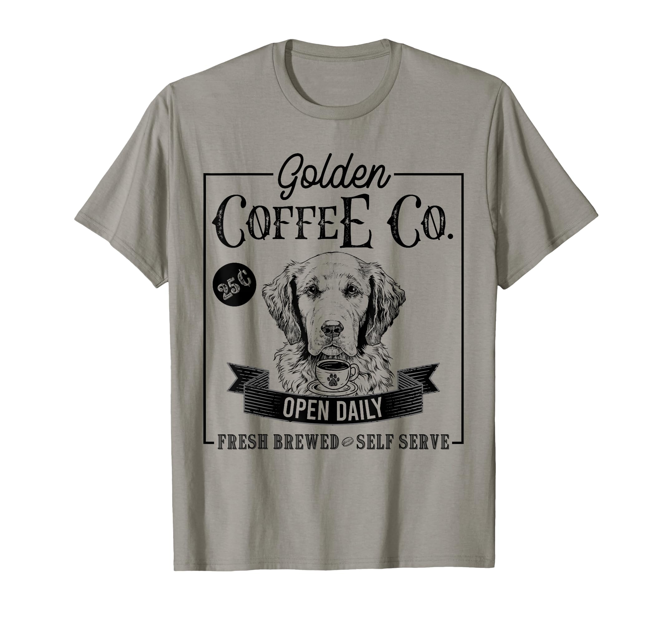 Golden Retriever Coffee Funny Dog Mom T-Shirt - Custom Art Print Unisex - T-Shirt, Sweatshirt, Hoodie