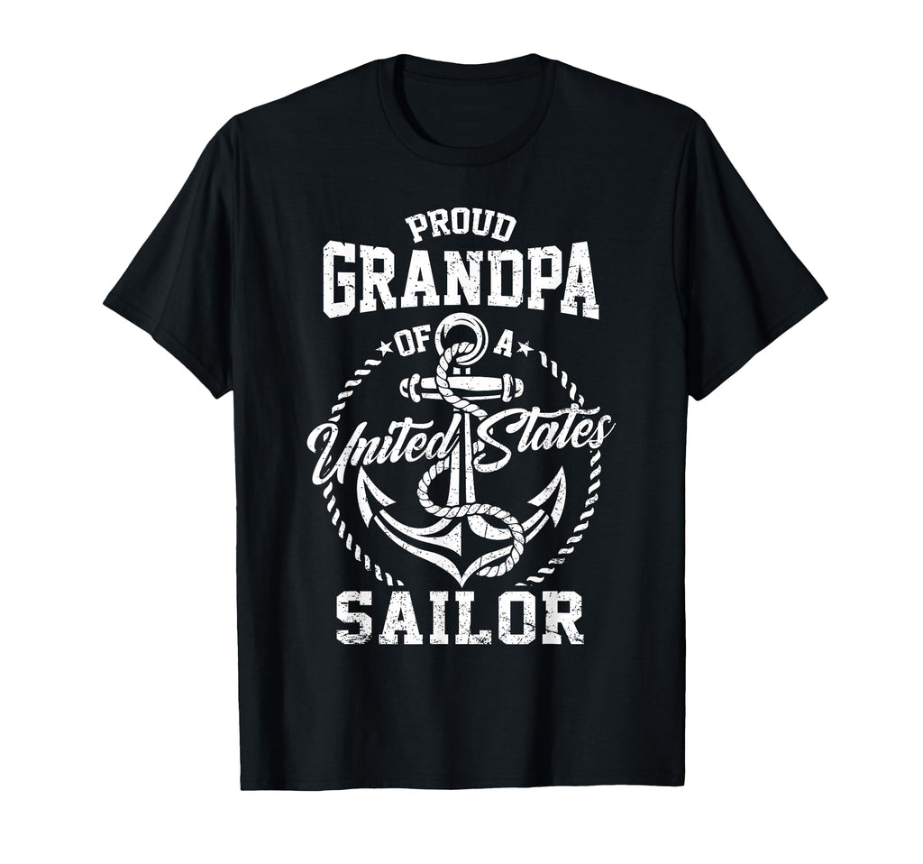 Proud Grandpa Sailor Us Veteran Family T-Shirt - Aesthetic Graphic Unisex - T-Shirt, Sweatshirt, Hoodie