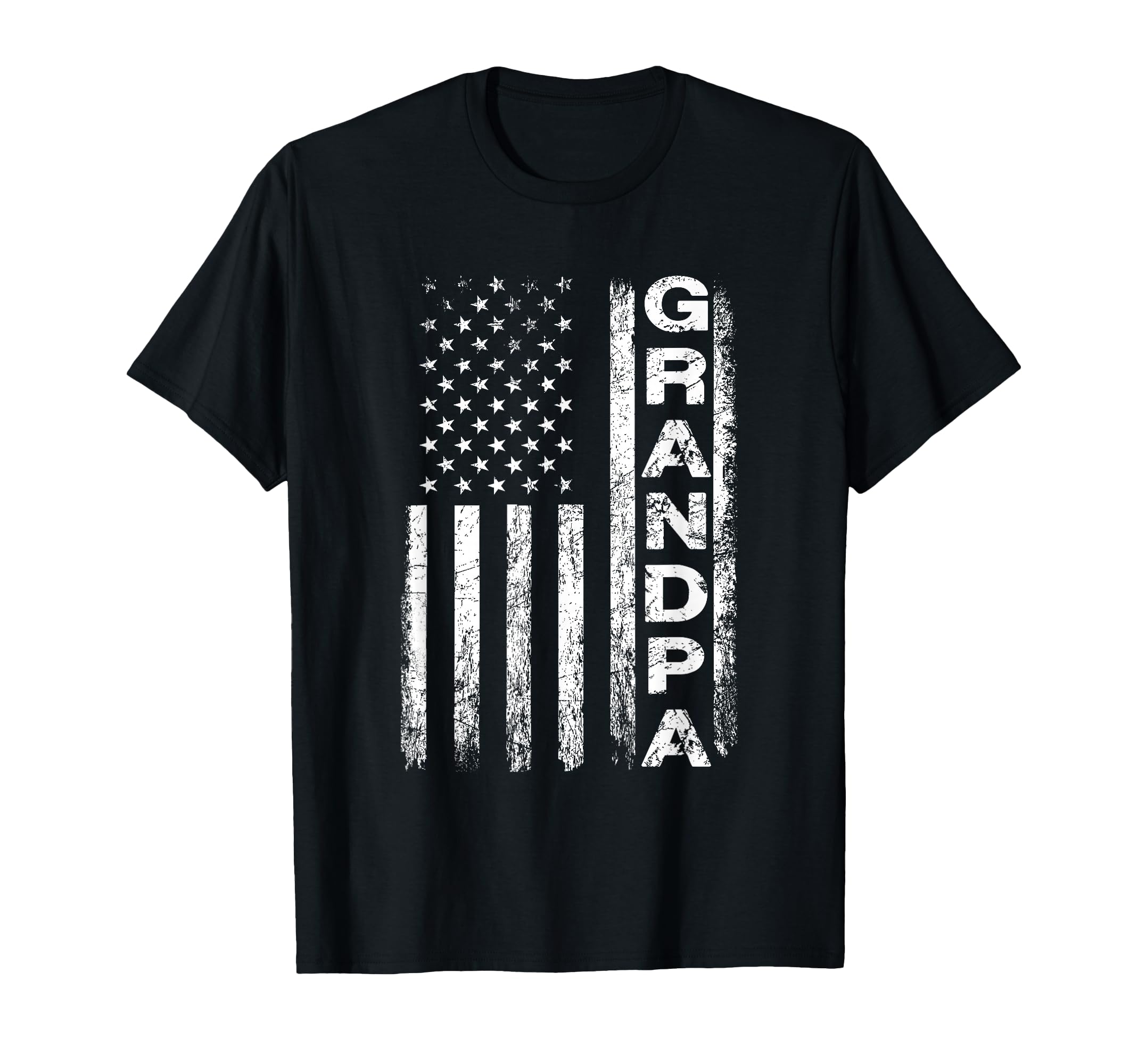 Grandpa American Flag Fathers Day T-Shirt - Casual Everyday Wear Men Women - T-Shirt, Sweatshirt, Hoodie