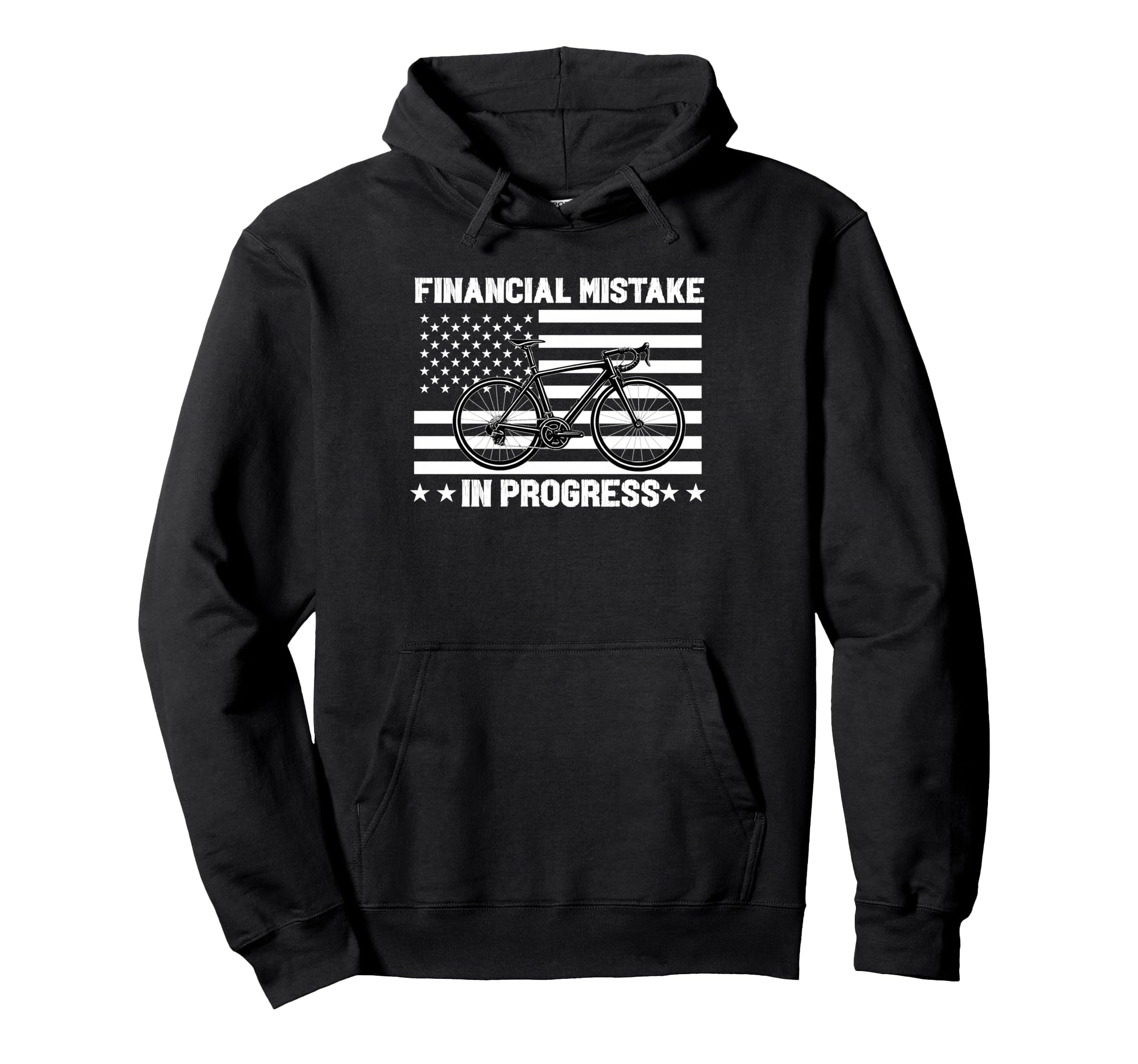 Financial Mistake Progress Bicycle Hoodie - Novelty Apparel for Adults - T-Shirt, Sweatshirt, Hoodie