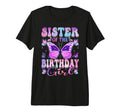 Sister Birthday Butterfly Party Matching T-Shirt - Minimalist Print Unisex - T-Shirt, Sweatshirt, Hoodie