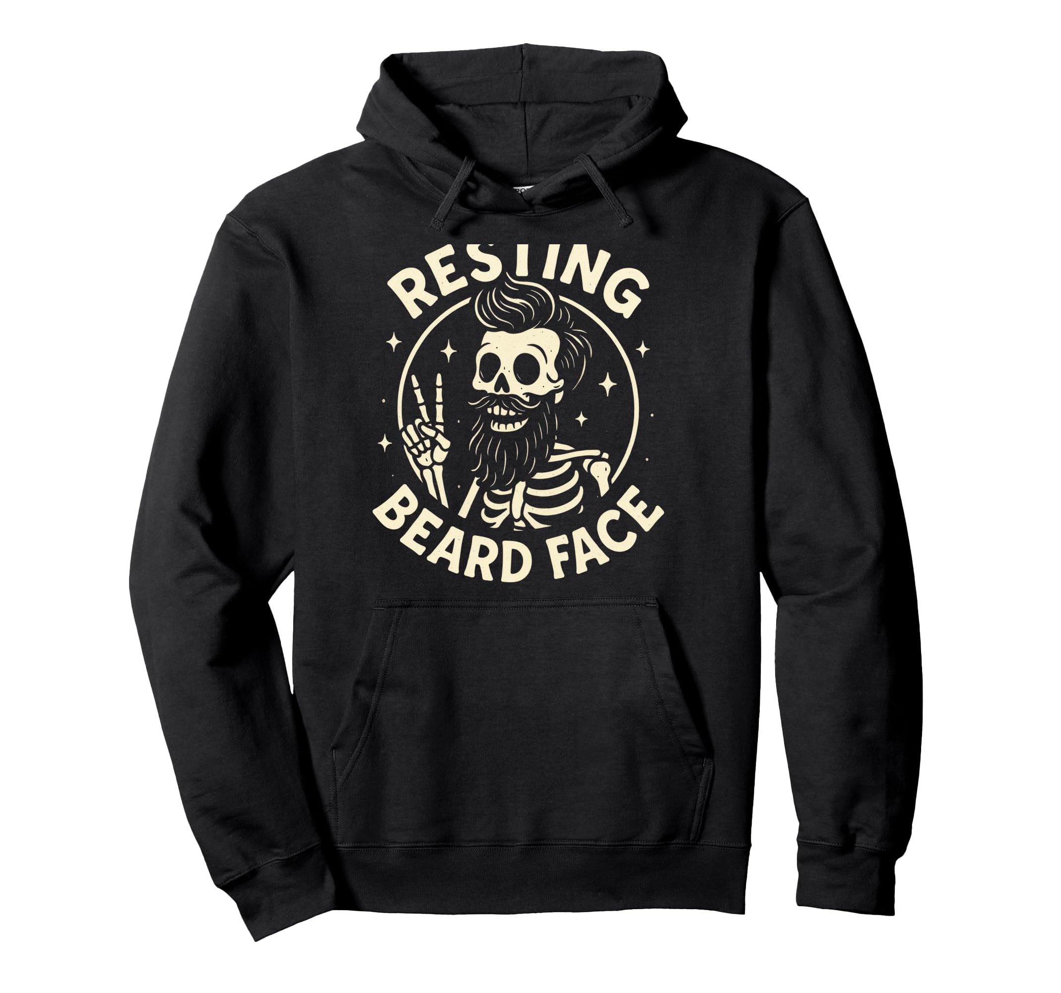 Resting Beard Face Funny Skeleton Dad Hoodie - Streetwear Style Unisex - T-Shirt, Sweatshirt, Hoodie