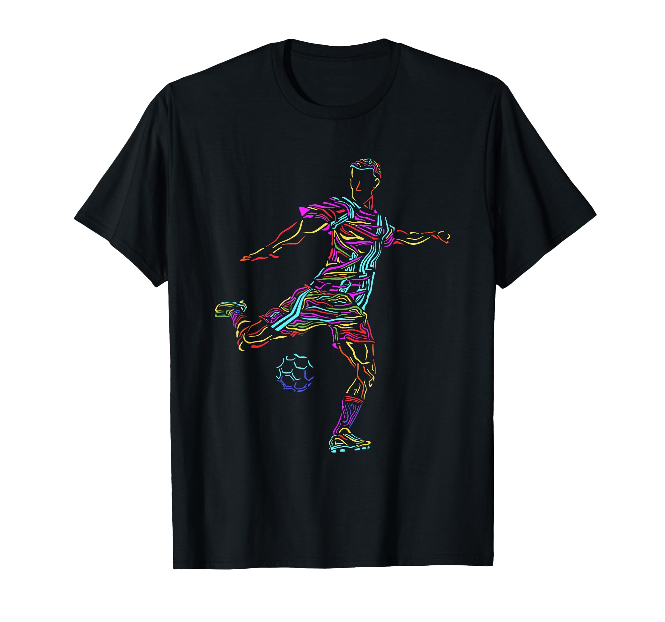 Soccer Athlete Sports Drawing T-Shirt - Custom Art Print Men Women - T-Shirt, Sweatshirt, Hoodie