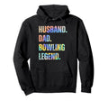 Husband Dad Bowling Legend Bowling Hoodie - Fun Novelty Design for Adults - T-Shirt, Sweatshirt, Hoodie