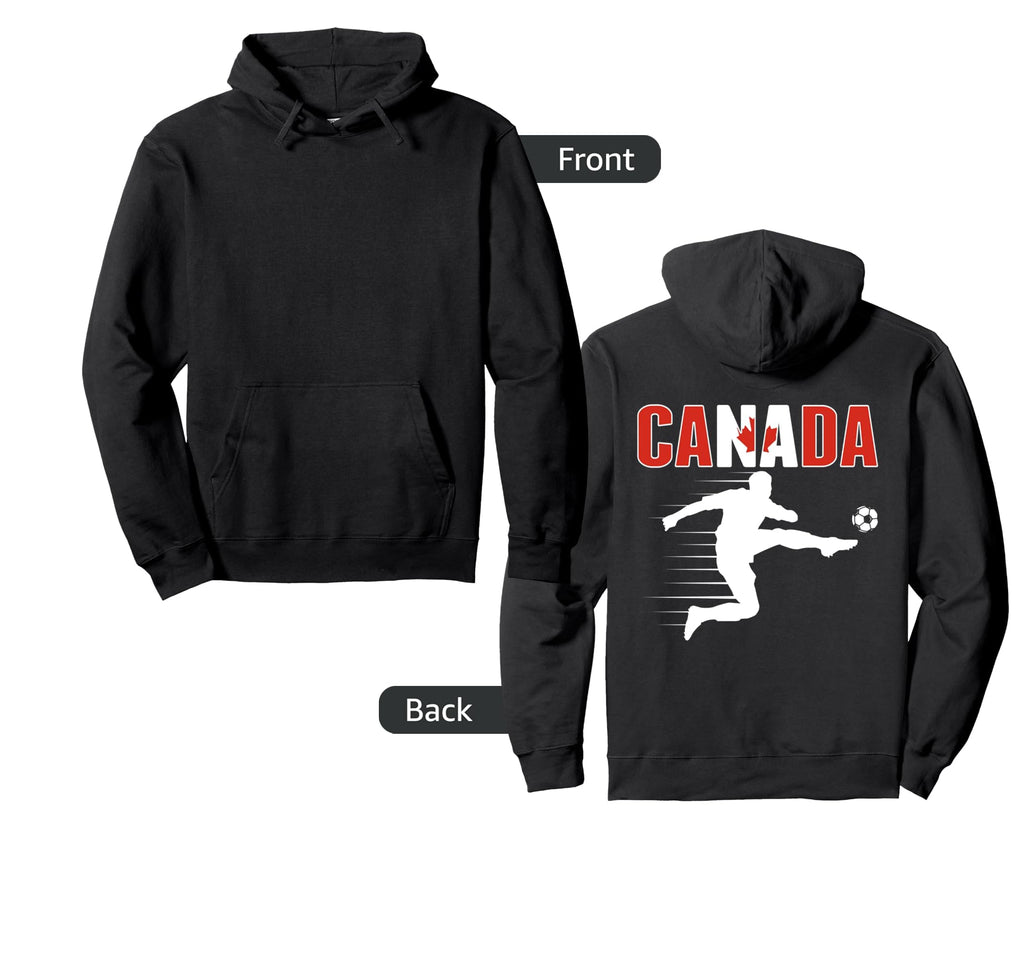 Canada Soccer Fans Jersey Proud Canadian Hoodie - Graphic Print for Adults - T-Shirt, Sweatshirt, Hoodie