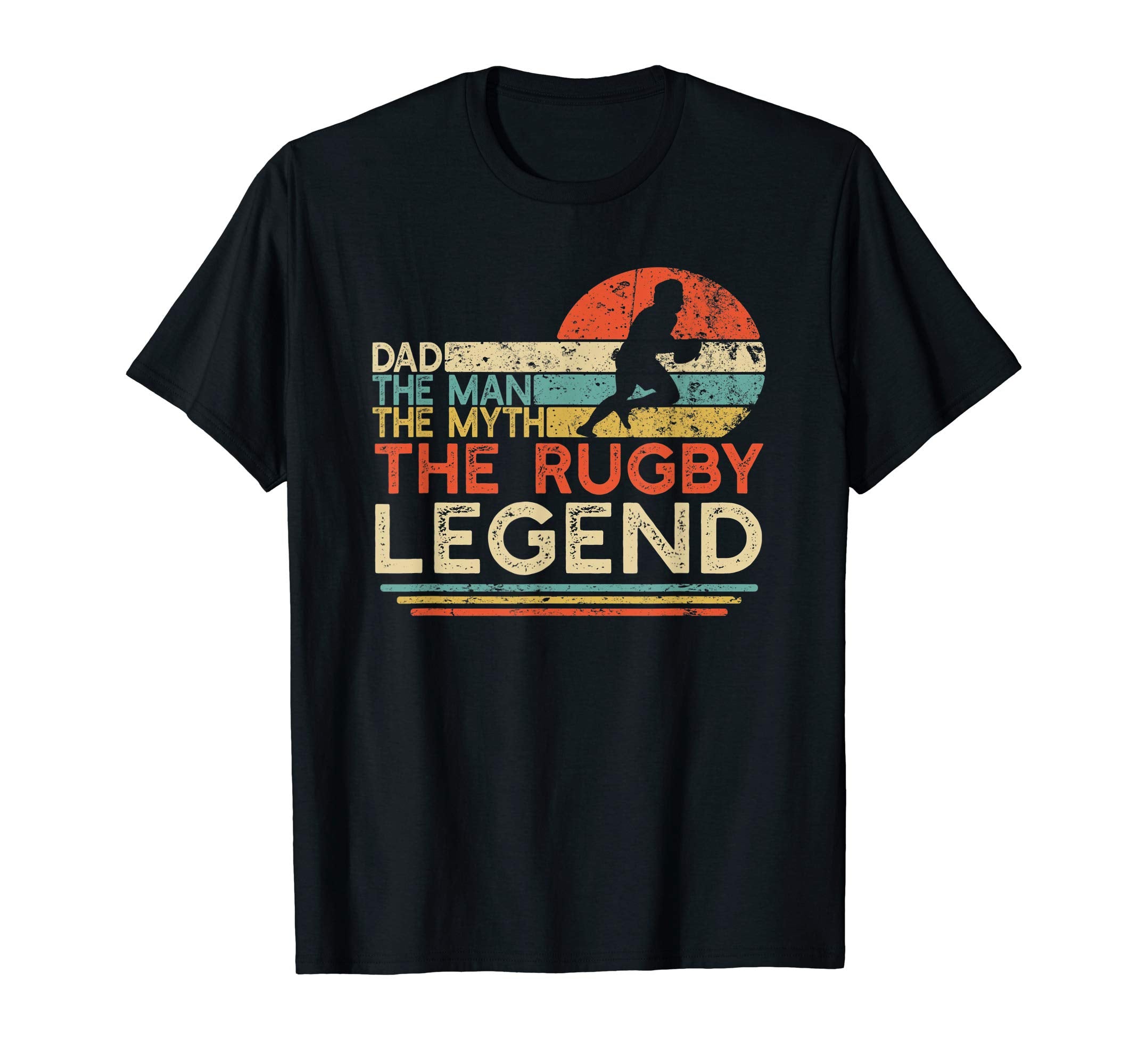 Mens Rugby Dad Myth Legend T-Shirt - Custom Art Print Unisex - T-Shirt, Sweatshirt, Hoodie