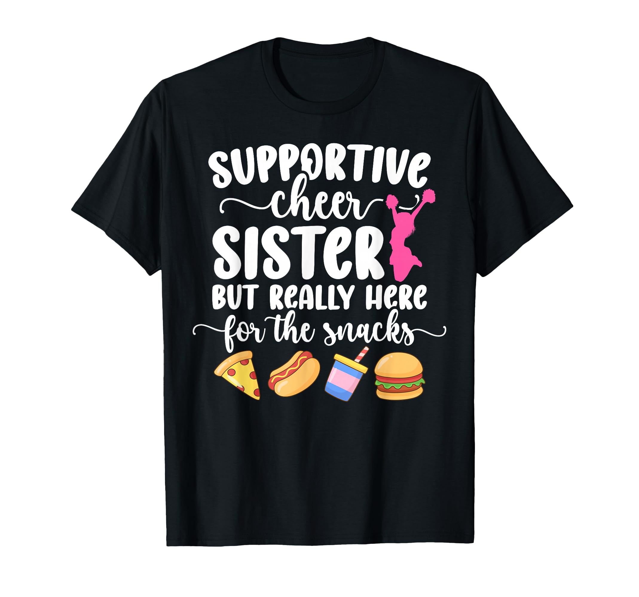 Supportive Cheer Sister Cheerleader T-Shirt - Minimalist Print Unisex - T-Shirt, Sweatshirt, Hoodie