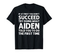 Aiden Gift Name Personalized Birthday T-Shirt - Custom Art Print Men Women - T-Shirt, Sweatshirt, Hoodie