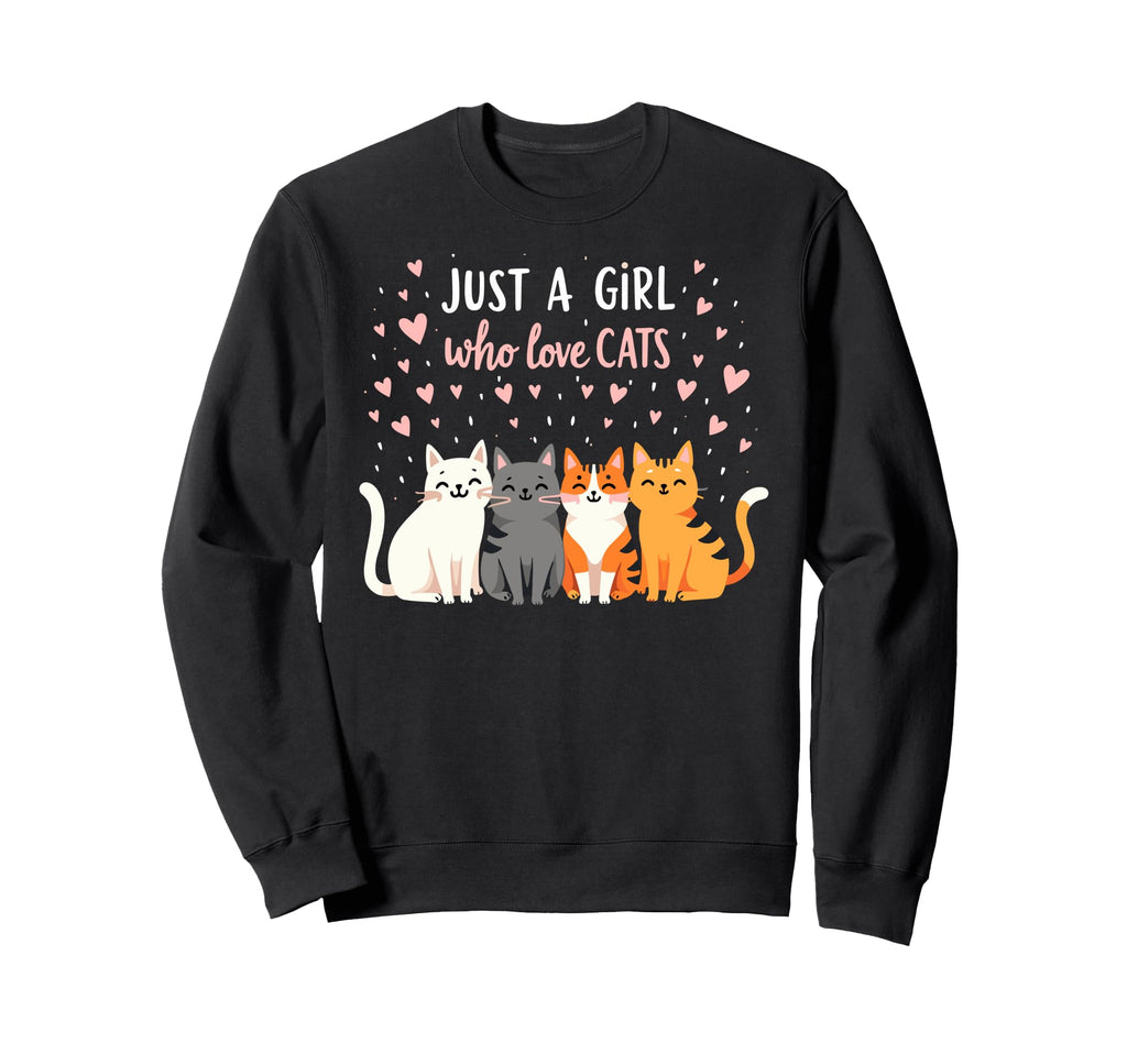 Just Who Loves Cats Funny Kitten Lover Sweatshirt - Streetwear Style Unisex - T-Shirt, Sweatshirt, Hoodie