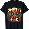 Vintage Old Hippies Rule Retro 60s 70s Hippie Costume - Adult & Kids T-Shirts, Sweatshirts & Hoodies apparel design preview 1