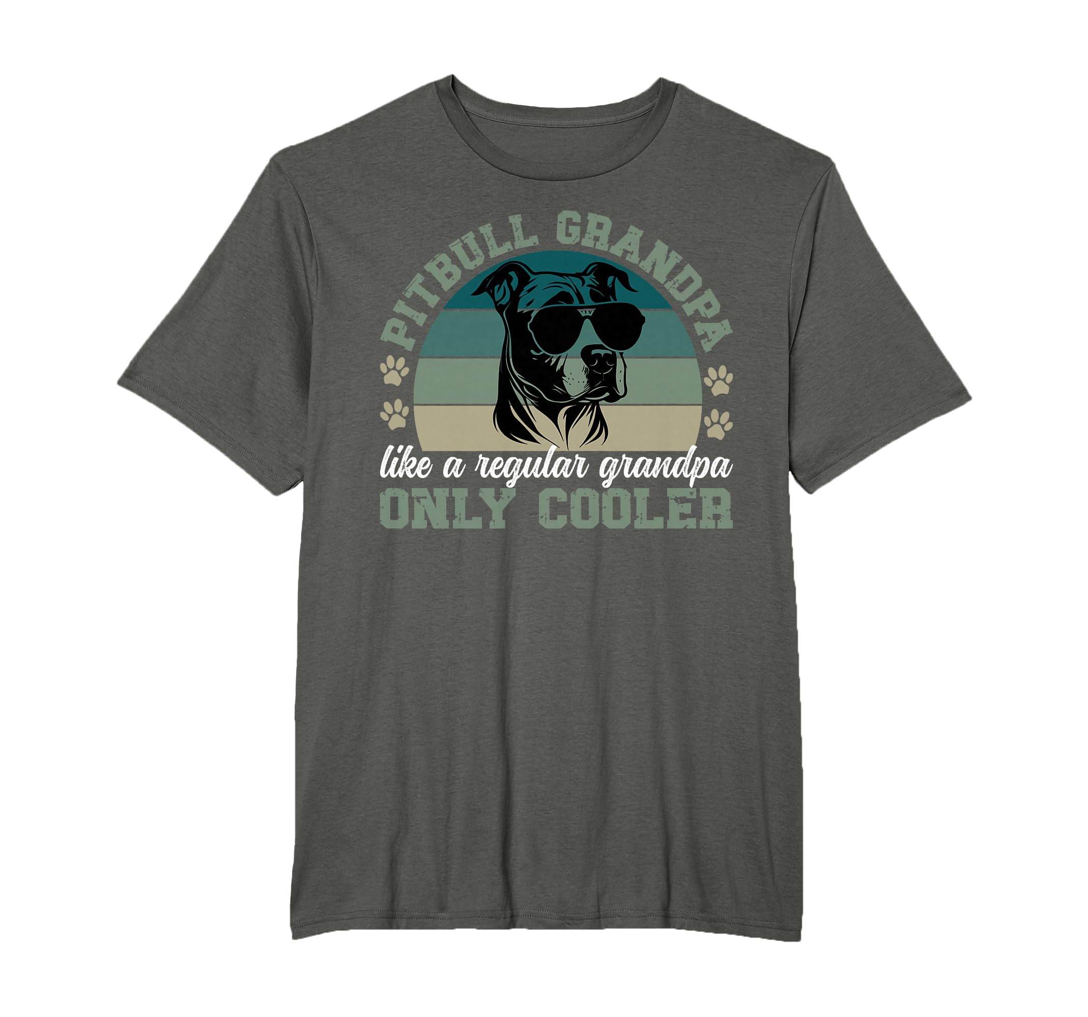 Pitbull Grandpa Pitbull Grandfather T-Shirt - Fun Novelty Design Men Women - T-Shirt, Sweatshirt, Hoodie
