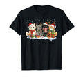 Cat Light Reindeer Santa Hat Cat Lover T-Shirt - Novelty Apparel for Adults - T-Shirt, Sweatshirt, Hoodie