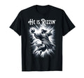 He Is Rizzin Jesus Playing Soccer Funny T-Shirt - Trendy Graphic Unisex - T-Shirt, Sweatshirt, Hoodie