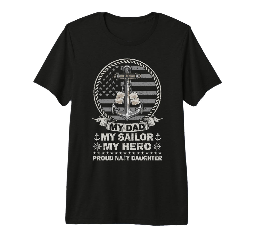 My Dad Is Hero Proud Us Sailor T-Shirt - Trendy Graphic for Adults - T-Shirt, Sweatshirt, Hoodie