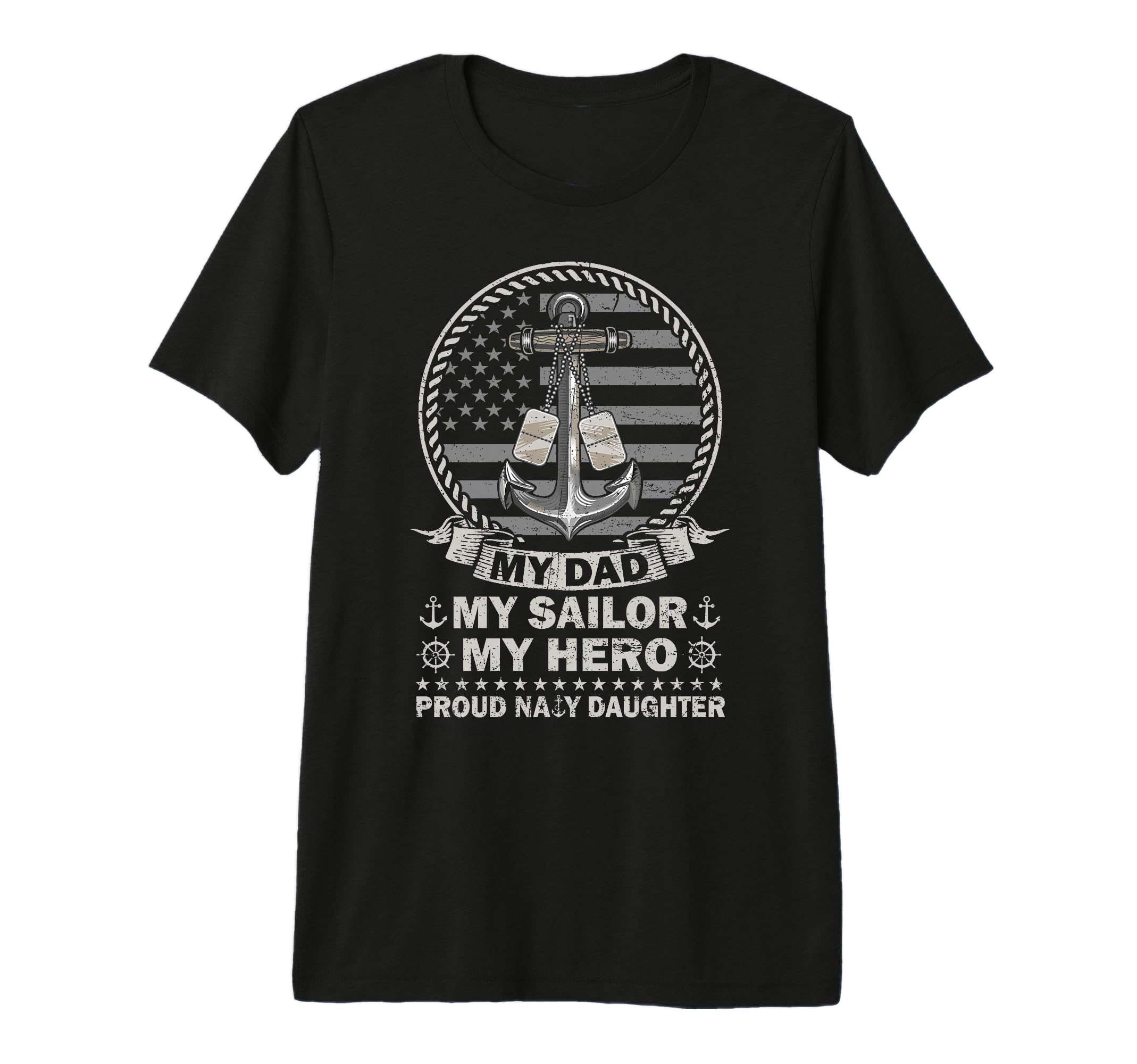 My Dad Is Hero Proud Us Sailor T-Shirt - Trendy Graphic for Adults - T-Shirt, Sweatshirt, Hoodie