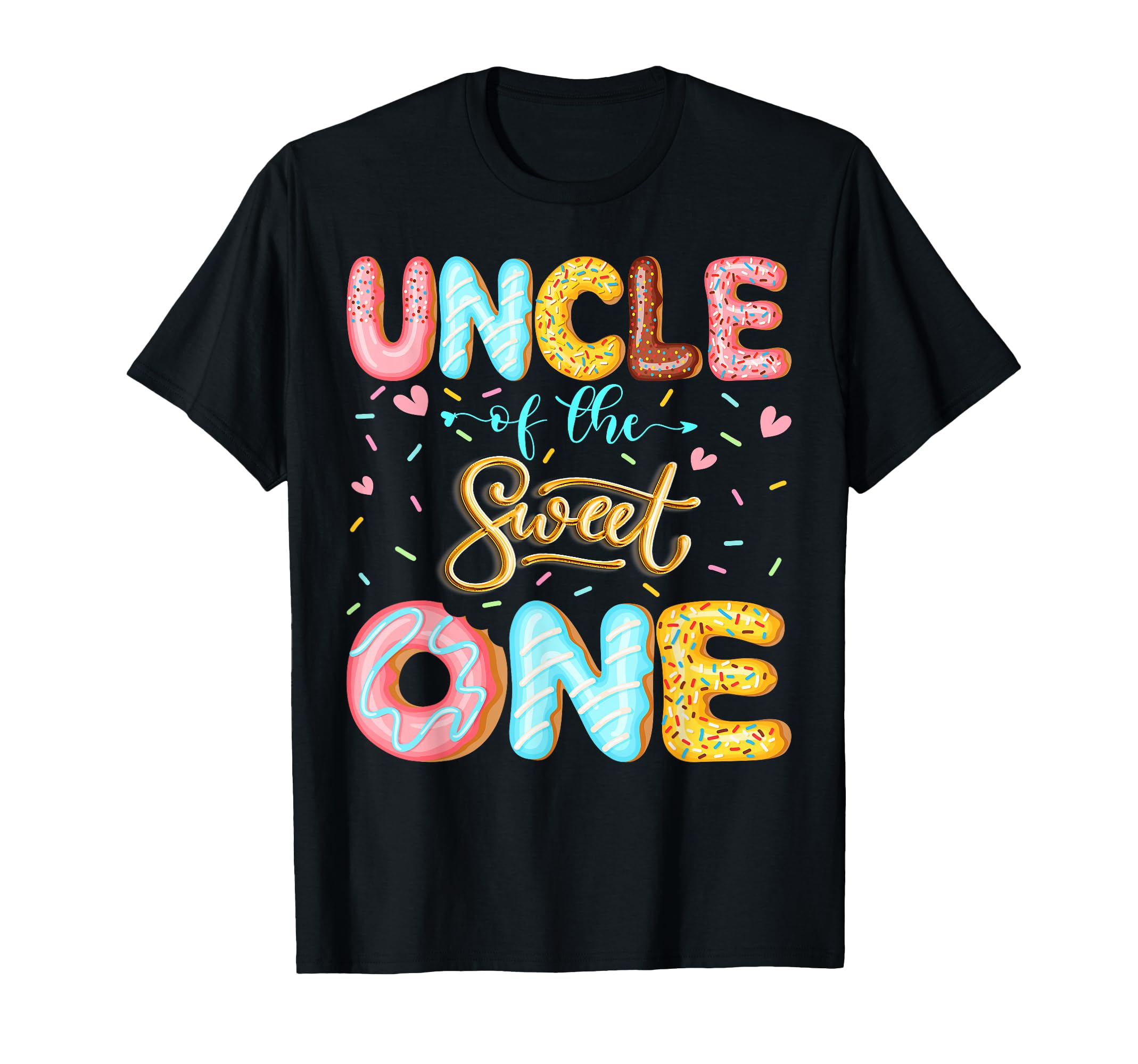 Uncle Sweet One 1St Birthday Donut Lover T-Shirt - Graphic Print Unisex - T-Shirt, Sweatshirt, Hoodie