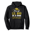 Super Proud Lil Bro 2026 Graduate Hoodie - Graphic Print for Adults - T-Shirt, Sweatshirt, Hoodie