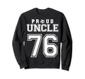 Number 76 Custom Proud Soccer Futbol Sweatshirt - Aesthetic Graphic Unisex - T-Shirt, Sweatshirt, Hoodie