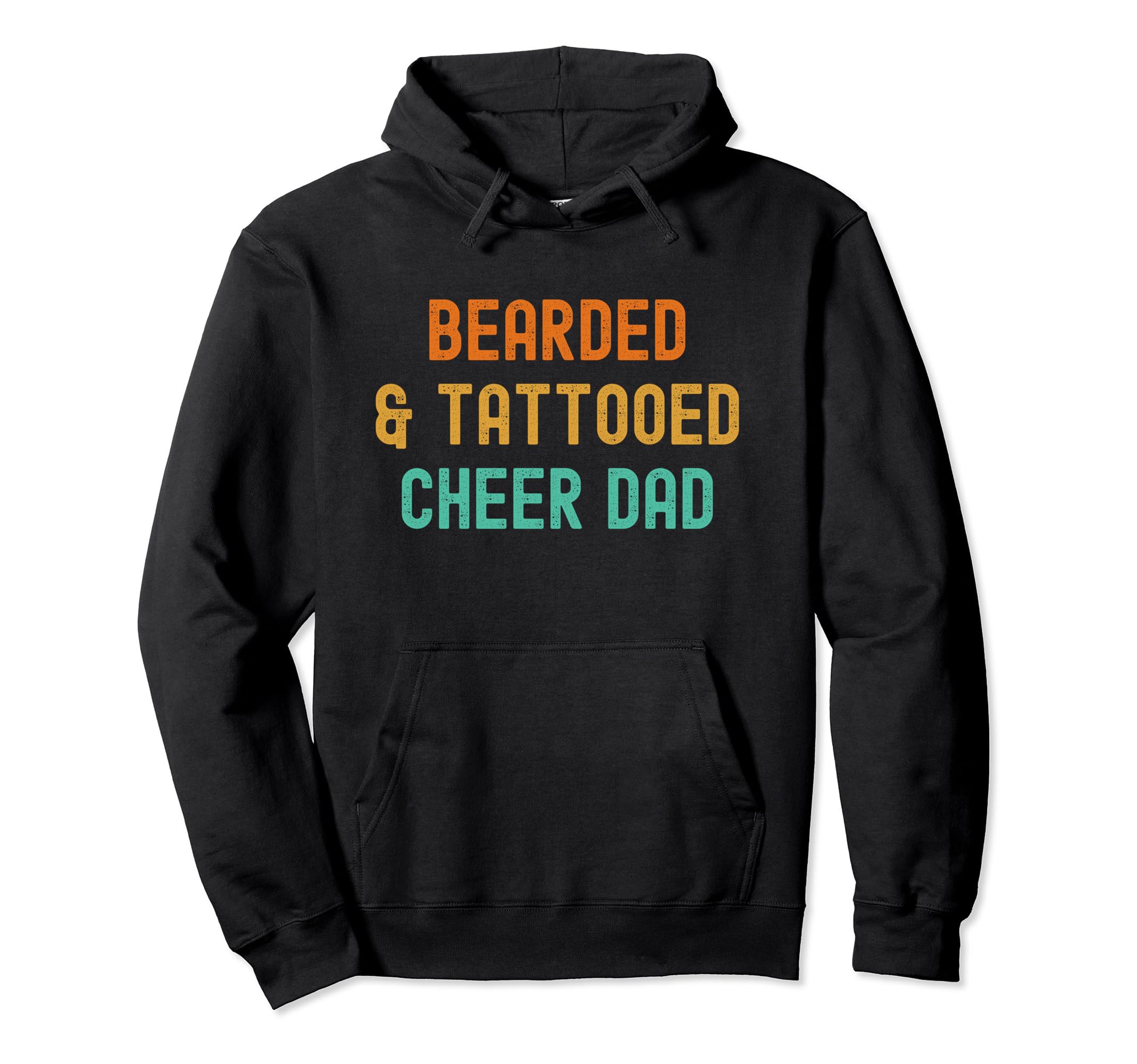 Cheer Dad Cheerleading Bearded And Hoodie - Minimalist Print Men Women - T-Shirt, Sweatshirt, Hoodie