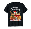 Capybara Santa Hat Reindeer Holiday T-Shirt - Novelty Apparel Men Women - T-Shirt, Sweatshirt, Hoodie