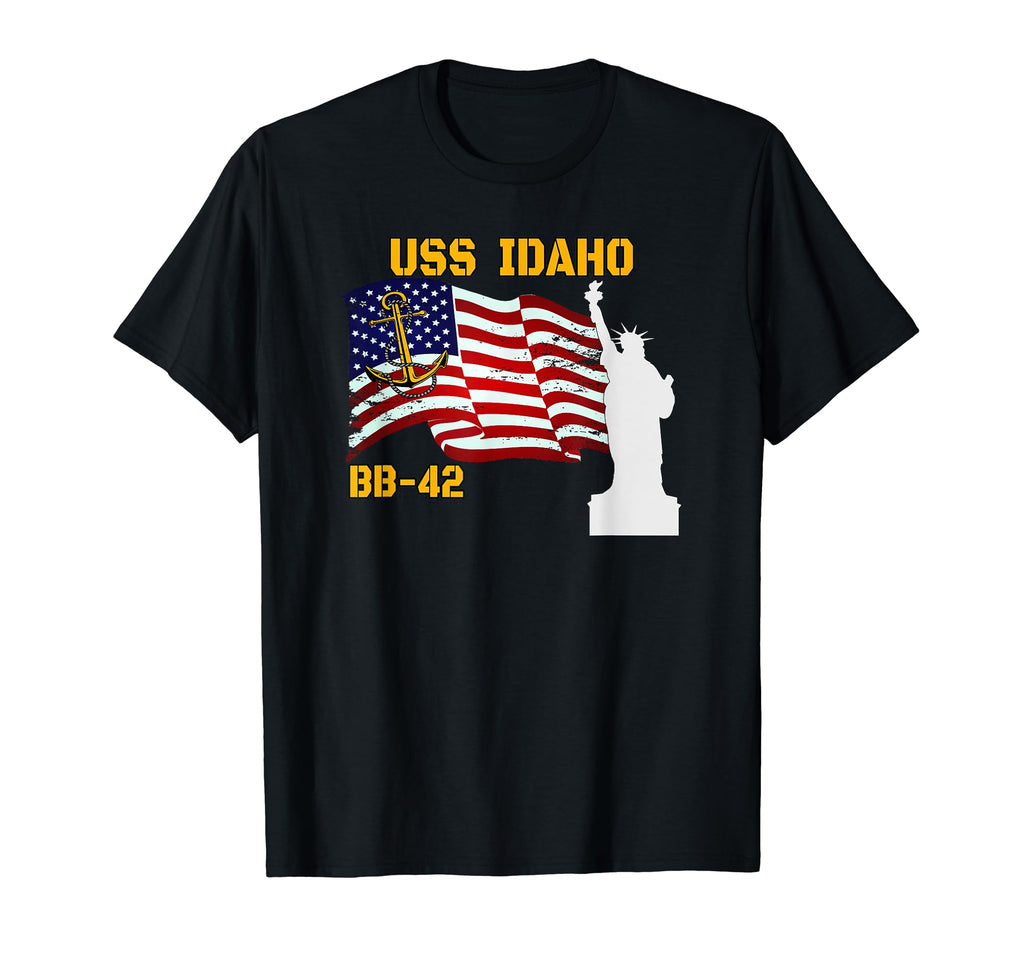 Battleship Idaho Bb 42 Warship T-Shirt - Novelty Apparel for Adults - T-Shirt, Sweatshirt, Hoodie