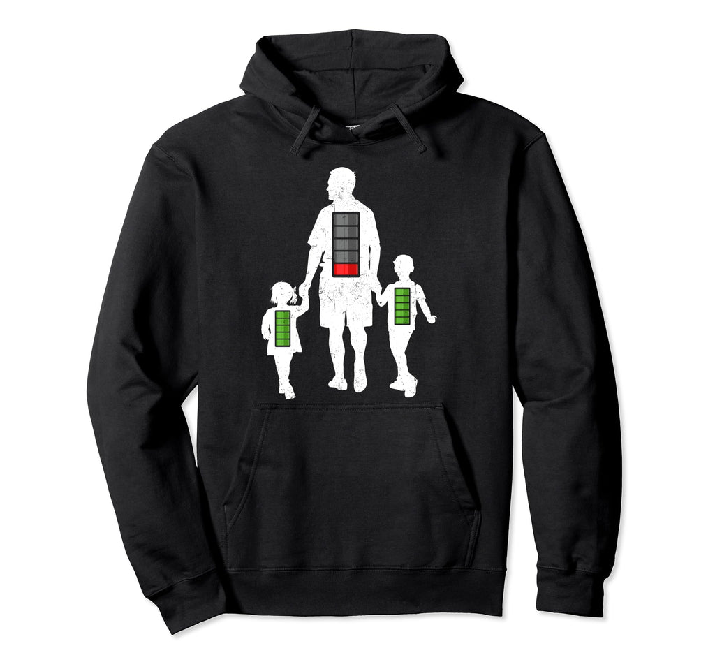 Twin Dad Low Battery Daughter Son Full Hoodie - Streetwear Style Unisex - T-Shirt, Sweatshirt, Hoodie