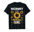Mommy Birthday Sunflower Party Family T-Shirt - Minimalist Print Men Women - T-Shirt, Sweatshirt, Hoodie