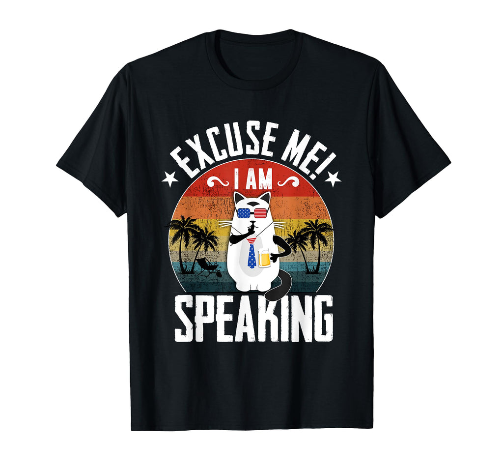 Excuse Me Im Speaking Funny Cat Kamala T-Shirt - Custom Art Print Unisex - T-Shirt, Sweatshirt, Hoodie